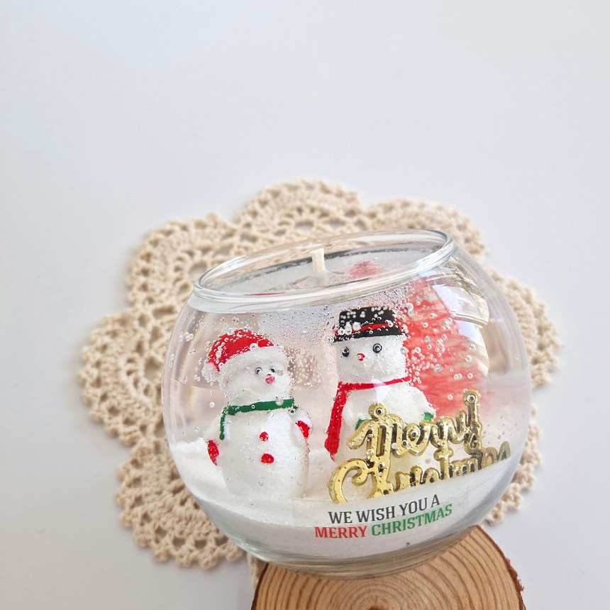 (수반용기 2개만들기) 눈사람-크리스마스 양초 젤캔들 키트 만들기(200ml/2) 29,000원
