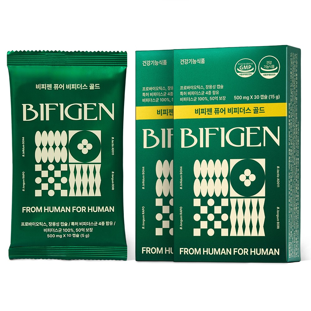 비피젠 퓨어 비피더스 골드 프로바이오틱스 특허균 50억 보장, 2개, 30정 74,510원