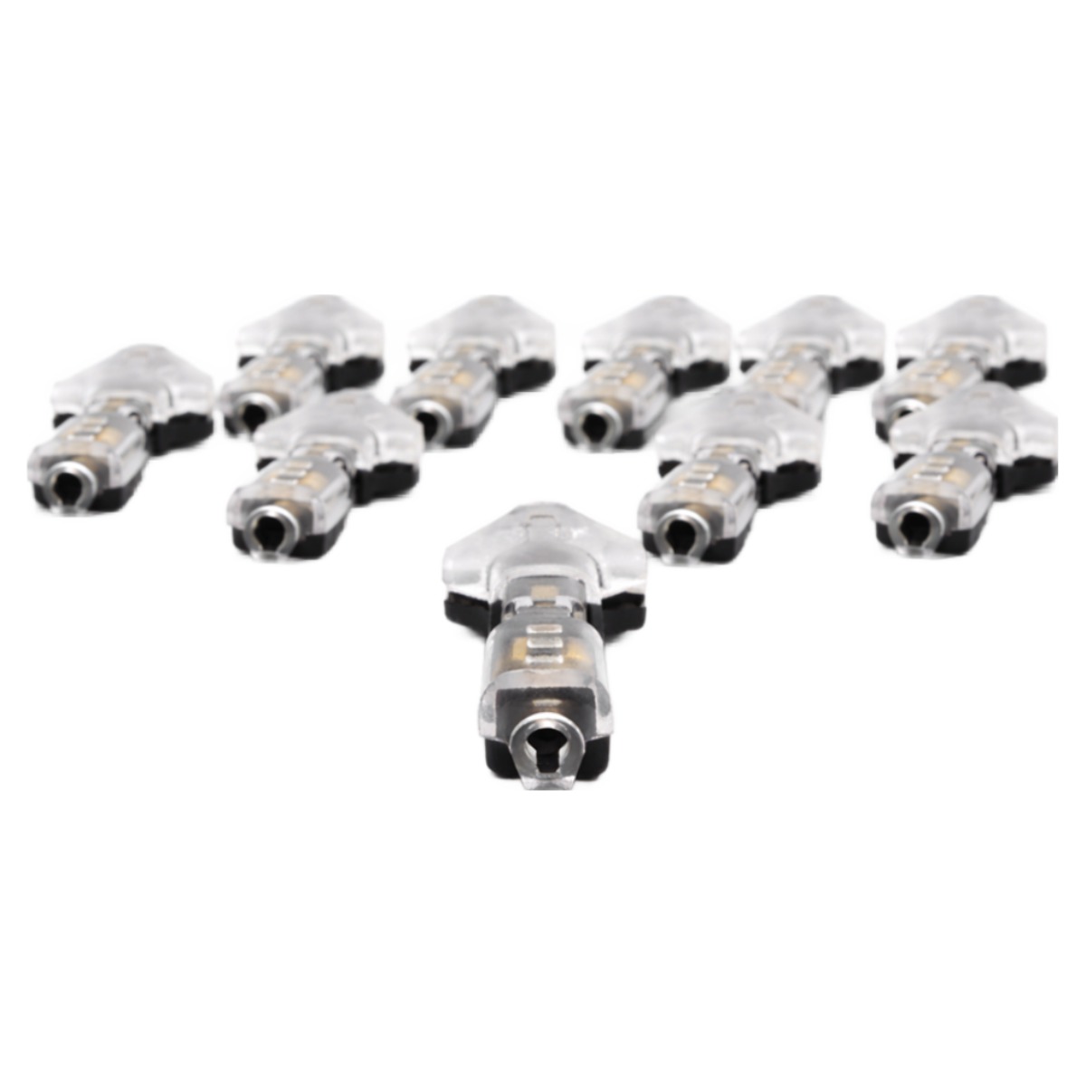 T1 원터치 전선 연결 커넥터 무피복 일자형 분기 단자 LED 배선, 10개 10,100원