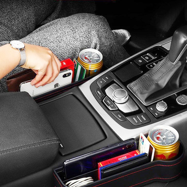 자동차 사이드 포켓 (운전석+조수석) 세트 차량 틈새 수납 컵홀더, 1개, 운전석+조수석(브라운) 12,800원