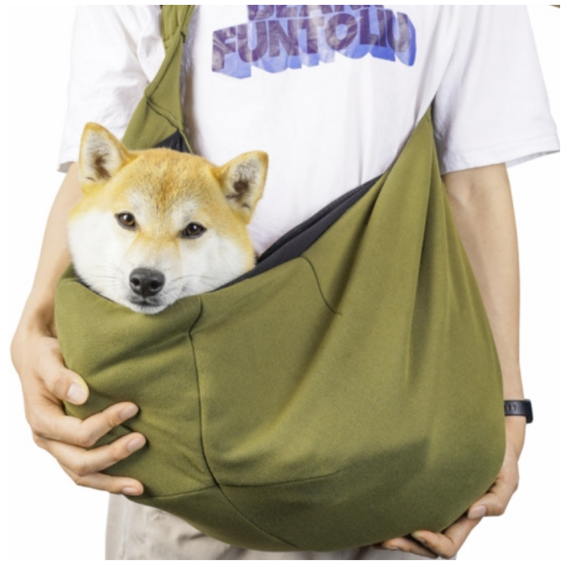 PSMK 강아지 슬링백 포대기 앞가방, 1개, 아미 그린 32,500원