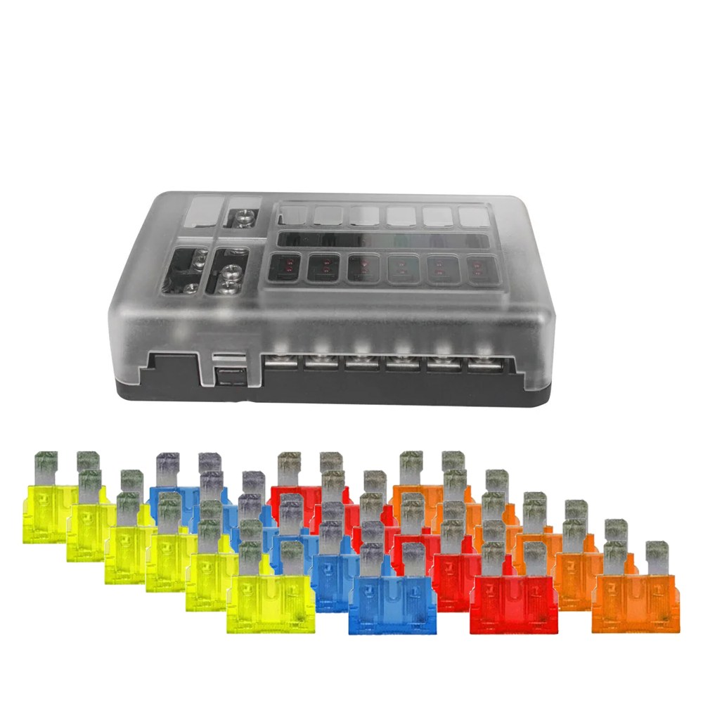 락모터스 자동차 퓨즈박스 접지형 6구 홀더 소켓 DIY 홀더 고용량 차량용 휴즈박스 퓨즈홀더 15,800원