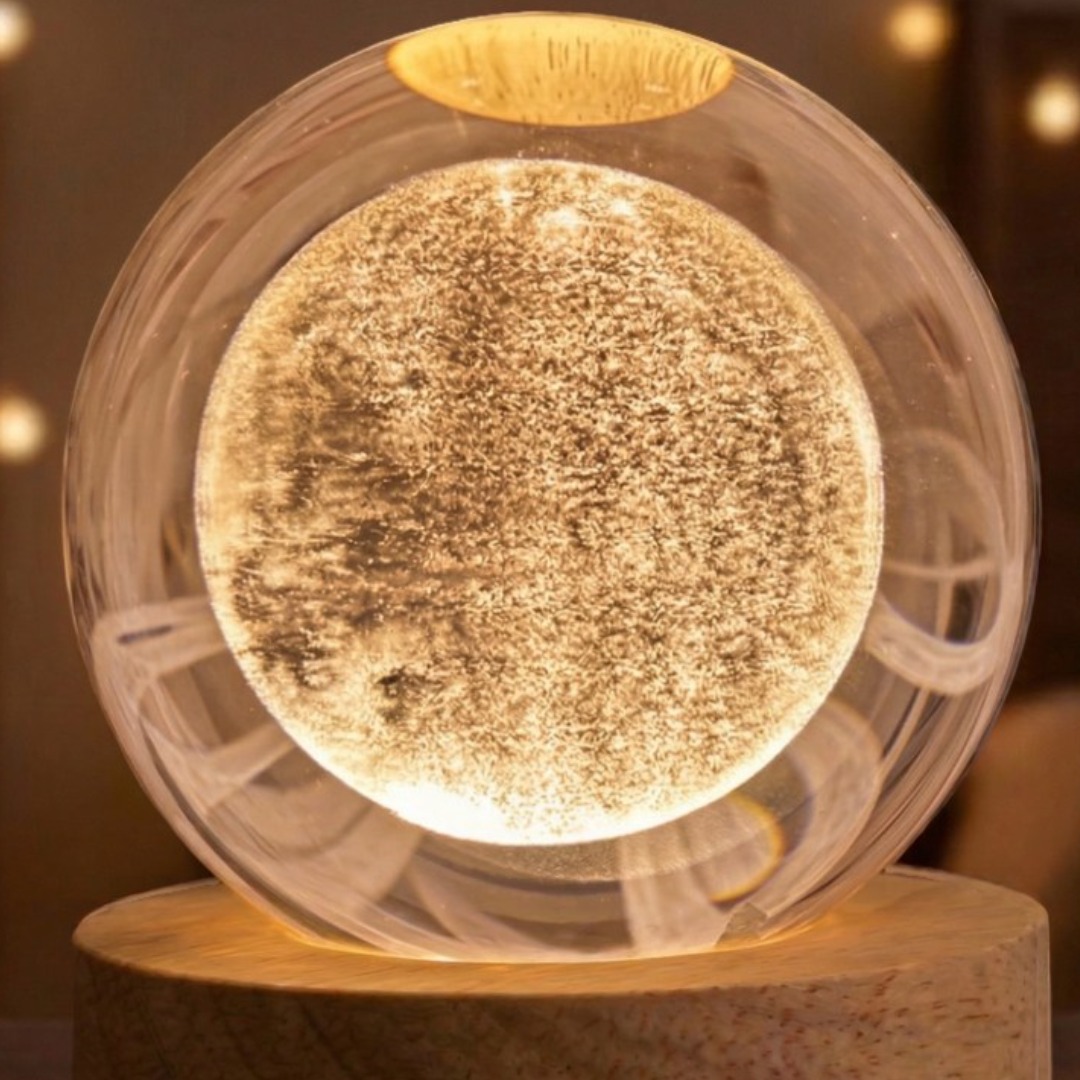 엘린벨 빛담아 크리스탈 유리구슬 무드등, 달 16,100원