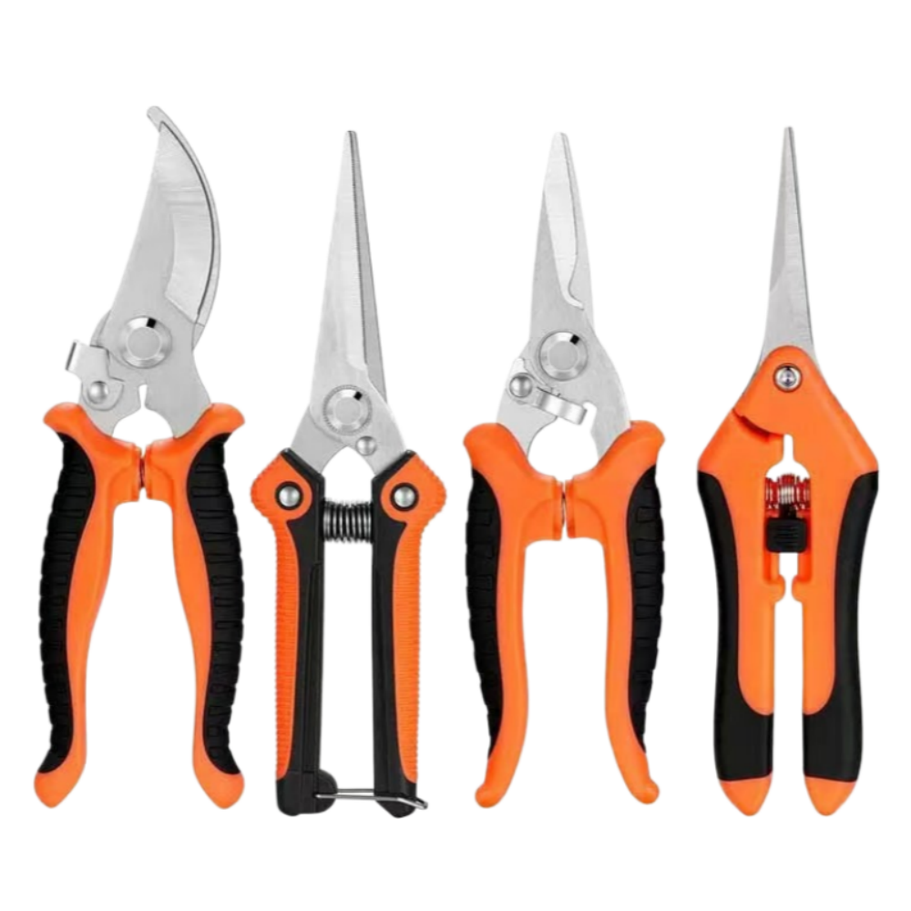 원예 나무 전지가위 세트 가정용 다기능 과수 화초 정원 분재 가지치기용 오렌지 스테인리스 5종, 1세트 24,980원