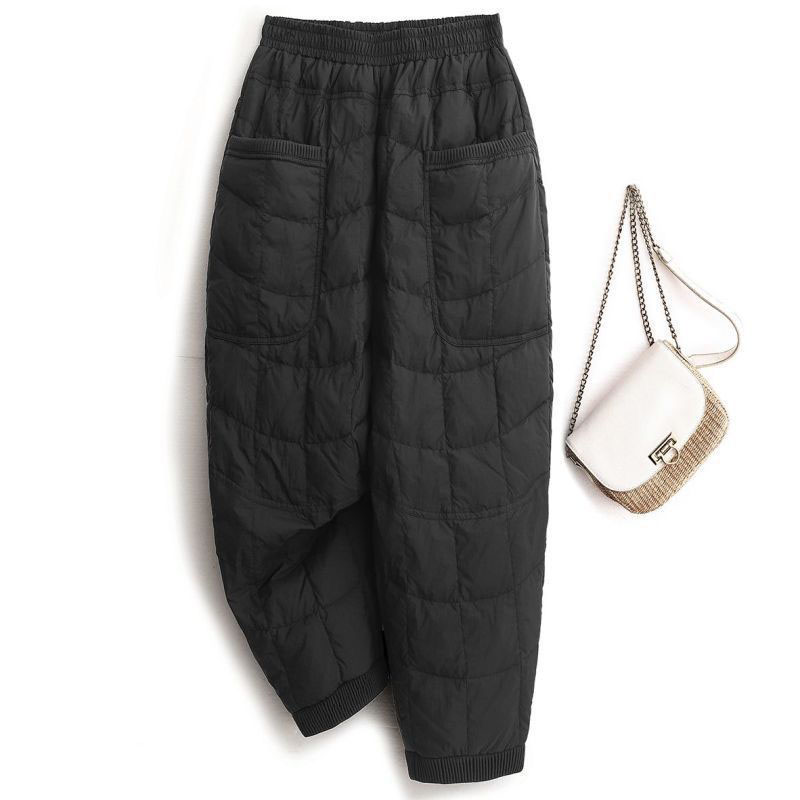 POMTOR 겨울 중년 여성 경량 패딩 바지 방풍 보온 부츠 팬츠 20,010원