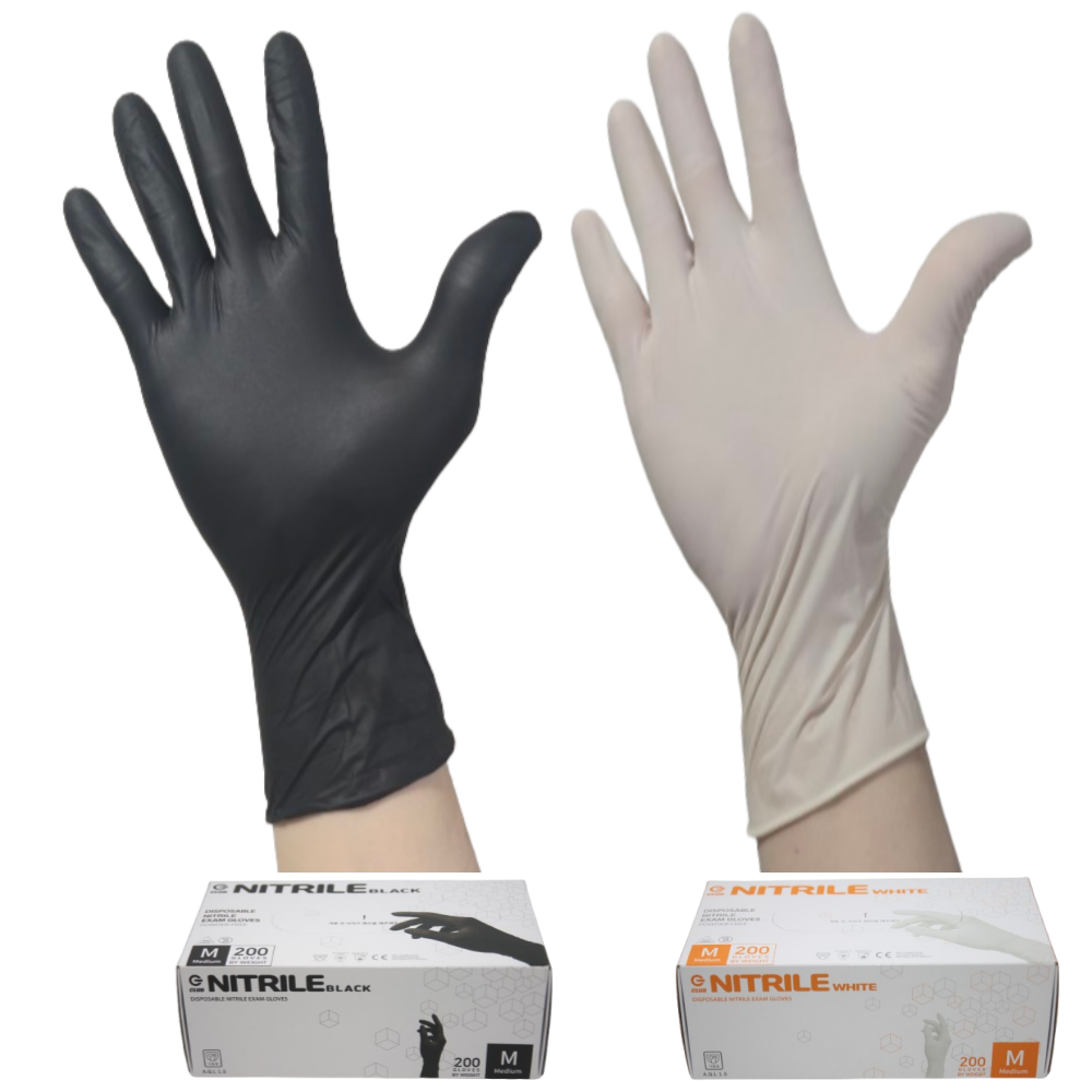 리스코 식품용 니트릴장갑 라텍스 요리용 두꺼운 파우더프리 청소용 200매, 블랙, S, 200매, 1개 23,400원