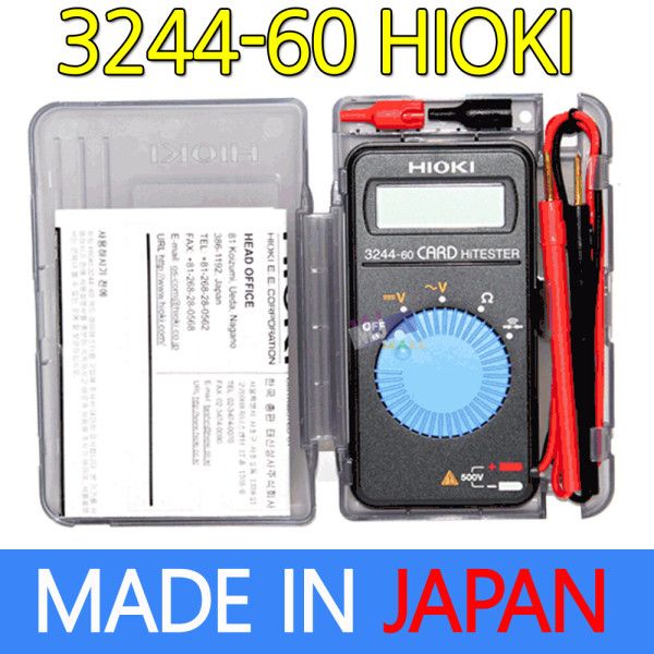 일본 히오끼 3244-60 디지털 포켓테스터기 히오키 카드 전기 멀티 테스터기 검전기 67,600원