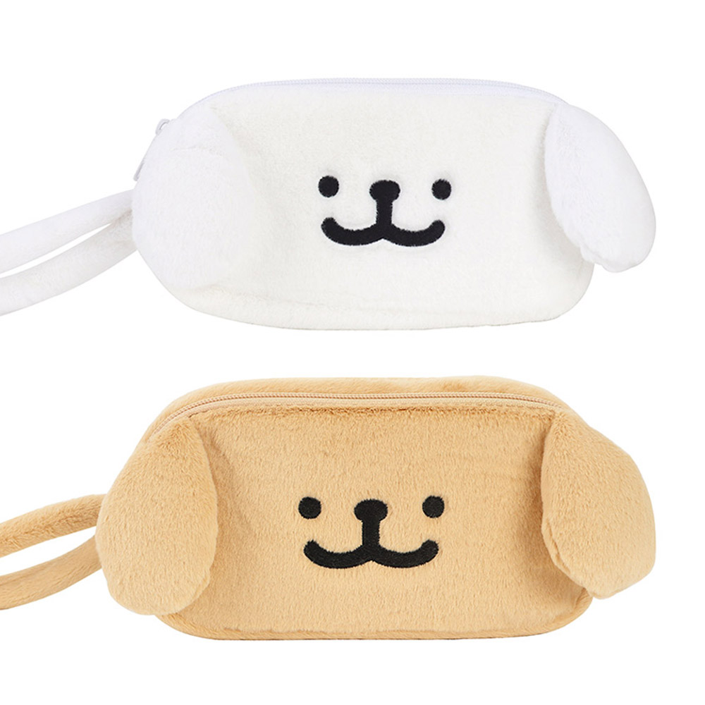 귀욤강아지 캐릭터 몰티즈 리트리버 다용도 수납 파우치 필통 손잡이 사각 스트랩 파우치 13,400원