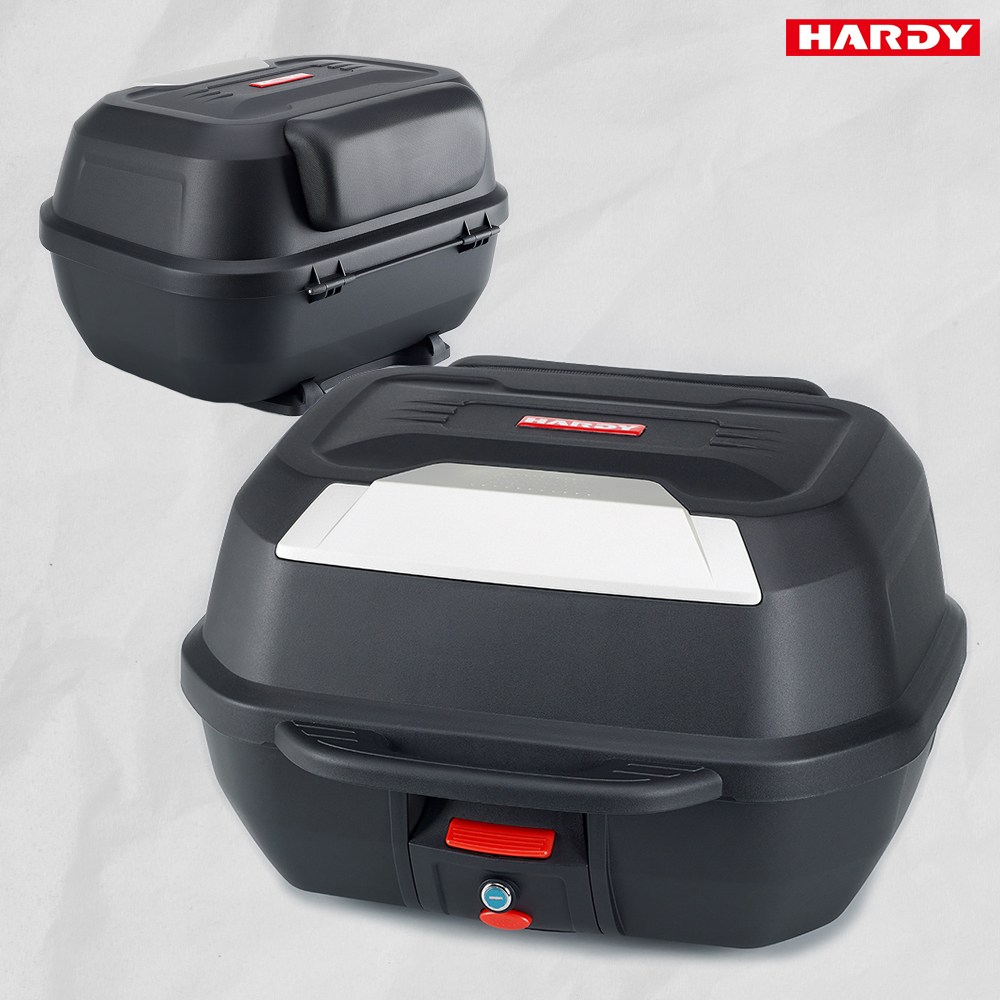 HARDY 오토바이 사각 탑박스 42리터 HD42L 원터치 탑케이스 가방 등받이포함 95,000원