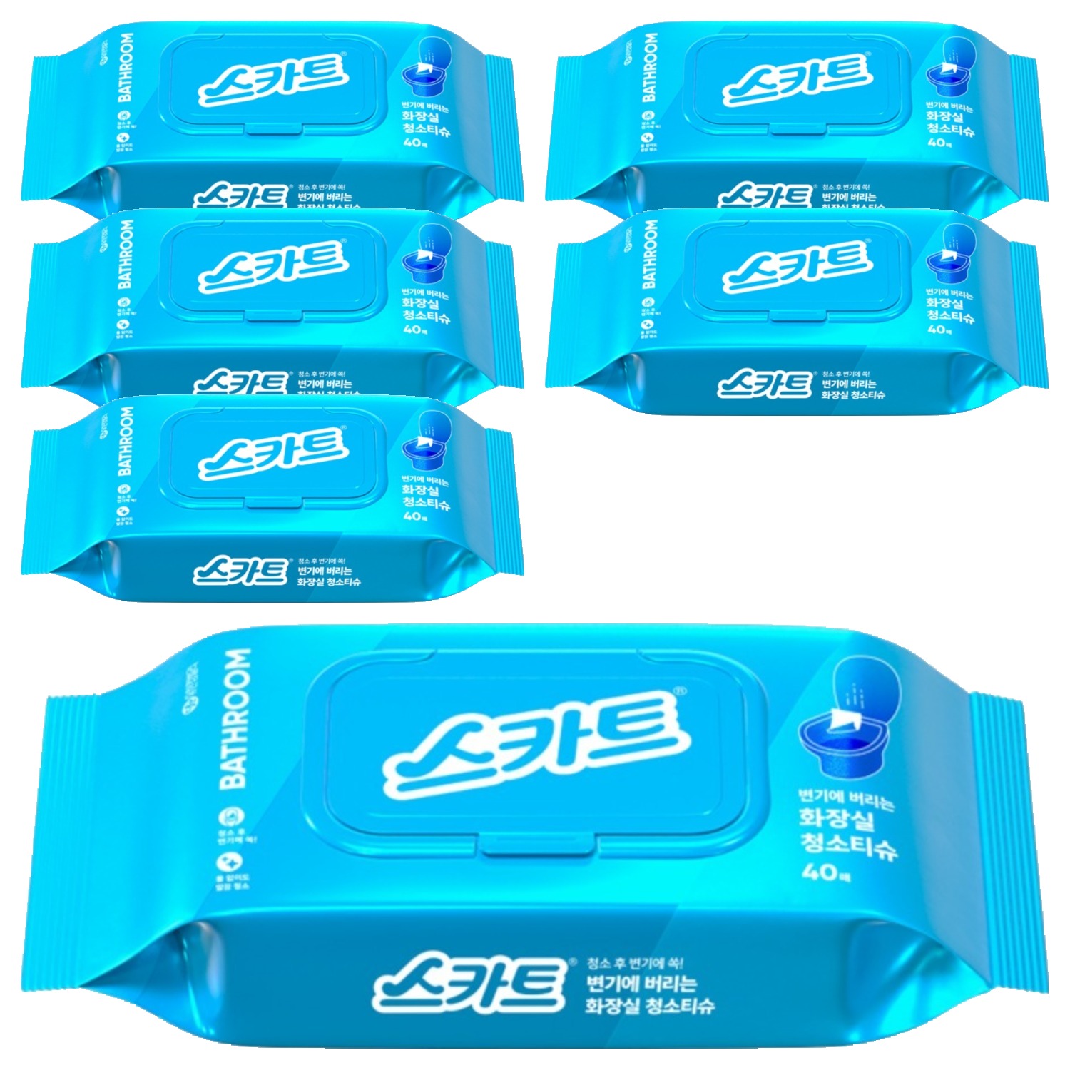 스카트 변기에 버리는 화장실 청소티슈 40매, 현재가 15,800원
