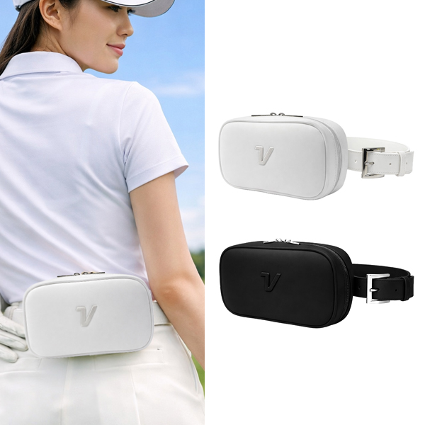 볼빅 V로고 에어핏 레이디스 여자골프 벨트백 파우치, 화이트, 1개, 현재가 39,900원