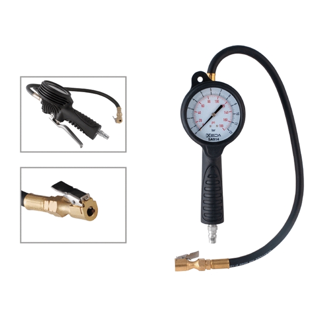 XEDA 고급형 자동차 타이어게이지 공기주입기 타이어바람 공기압 게이지 SA914 59,500원