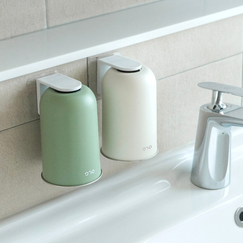 올지 SUS 304 자석 거꾸로 양치컵 세트 무타공, 화이트+거치대 2종세트 11,110원