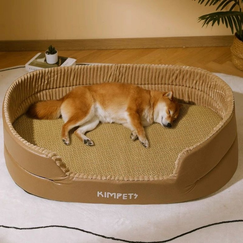 앙플러스 폭신한 강아지 마약 방석 대형 애견 쿠션 펫 매트, 1개, 올리브그린 65,600원