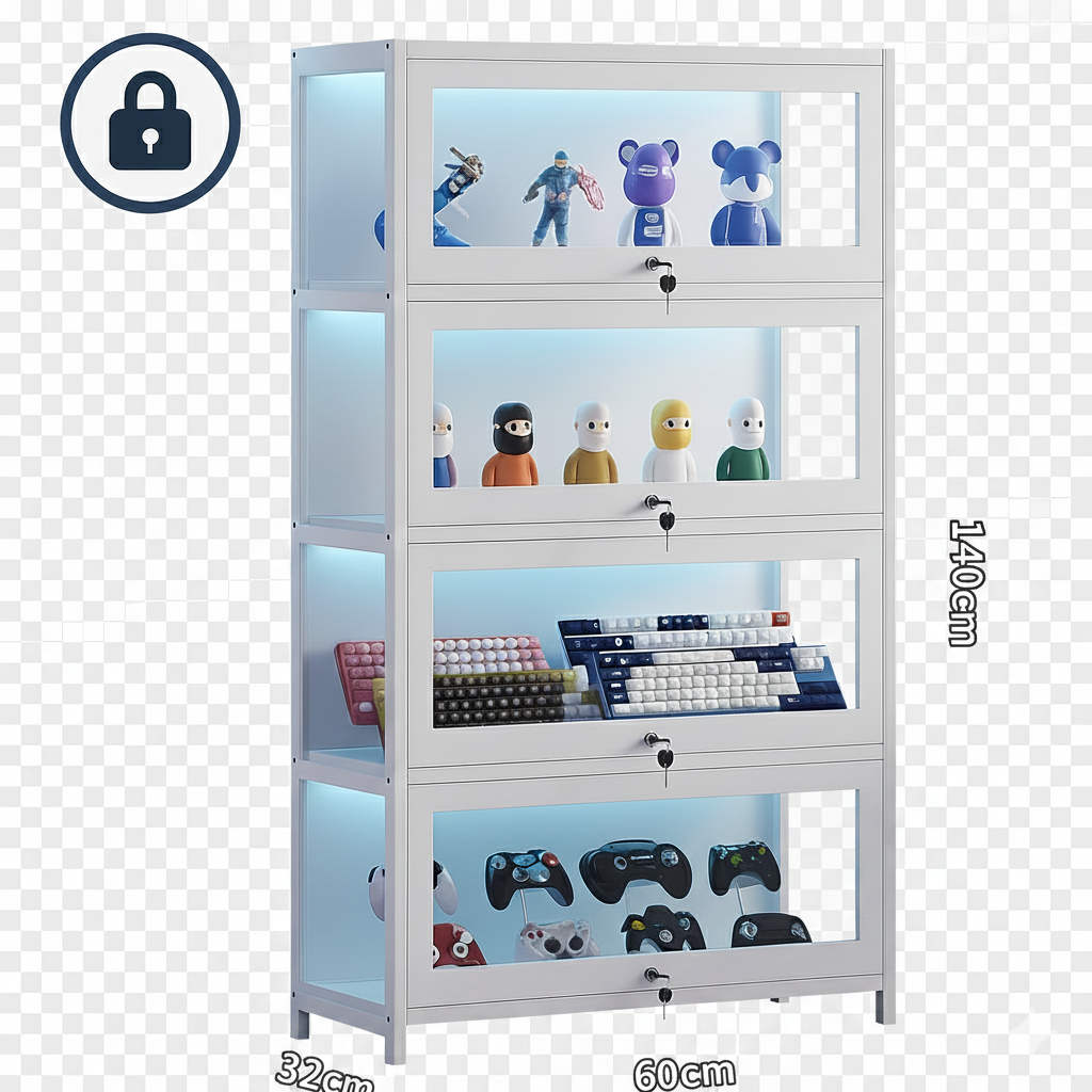 콜캡 잠금장치가 있는 4단 5단 피규어장식장 아크릴케이스 피규어진열장 케이스 인형보관함 166,000원