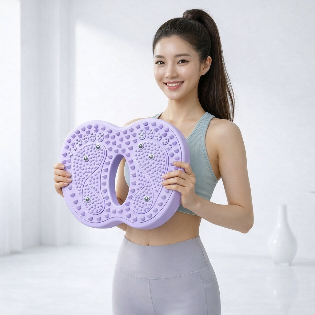 erhos 가정용 발지압 스텝퍼 에어 발바닥 혈액순환 실내 홈트 [에어펌프 증정], 연보라, 1개 30,800원