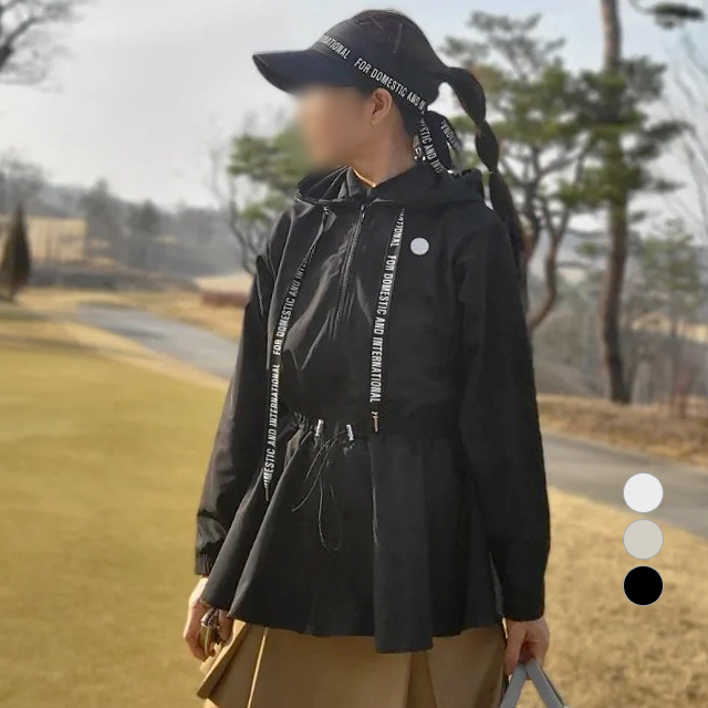 그레힙 여성 골프 바람막이 후드 점퍼 레터링 포인트 자켓 105,000원