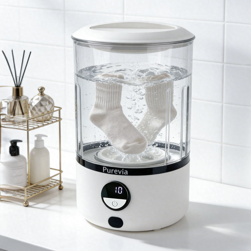 Purevia 초소형 무선 미니세탁기 속옷 양말 아기옷 전용 여행 원룸 휴대용 필수품 21,900원