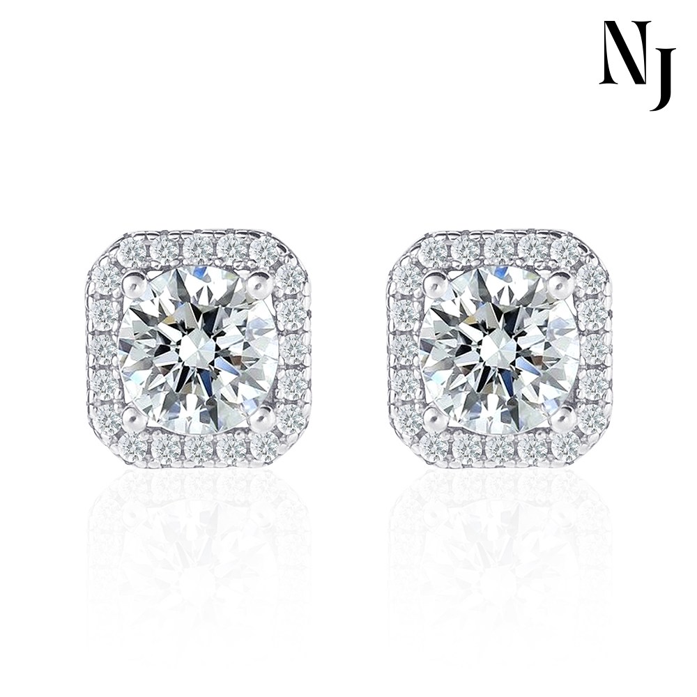 [ 남주 ] GRA보증서 엑설런트등급 당일발송 모이사나이트 1캐럿 925실버 솔리테어 다이아 귀걸이 271,000원