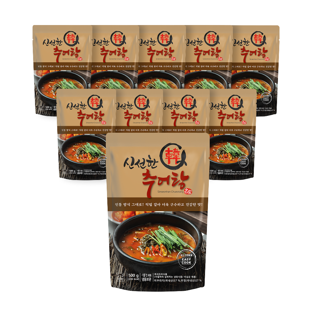 춘향골 국내산 무항생제 미꾸라지사용 간편 한끼 보양식 신선한 추어탕 500g, 10팩, 500g, 10개 76,500원