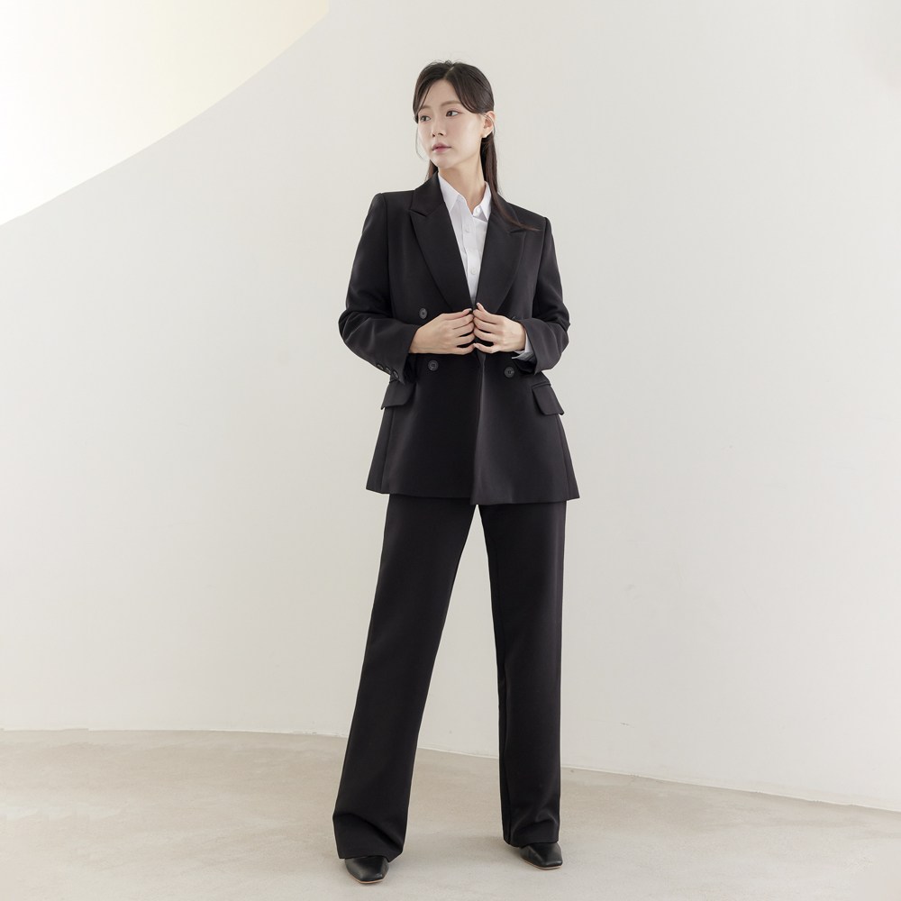 더웨이나인 여성 정장 세트 면접 빅사이즈 검정 오버핏 블랙 델리아set 112,990원