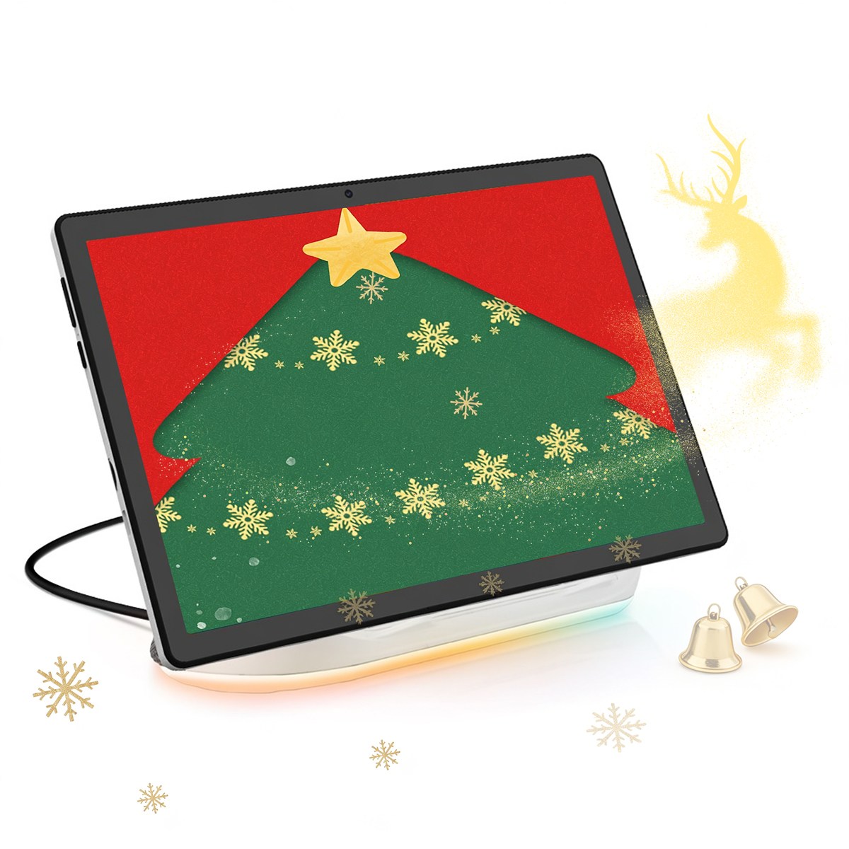 Wqplo A10 PRO 태블릿PC,10.1인치태블릿,14G+64G,8 코어,안드로이드 14, 블랙(사운드 베이스 동봉), 64GB, Wi-Fi 229,980원