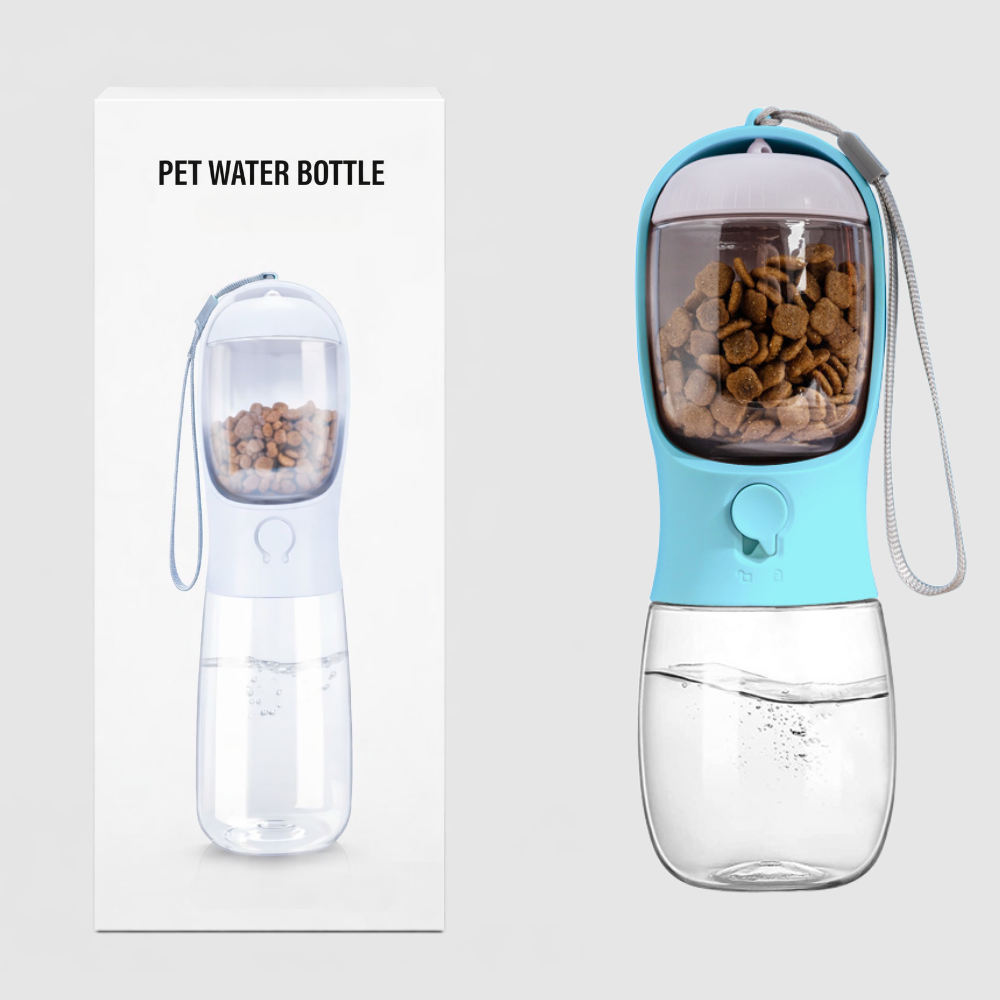 차즈마켓 반려동물 휴대용 사료 급수기 2in1 강아지 고양이 물통+간식통 사료통, 1개, 내고온 민트300ml 12,000원