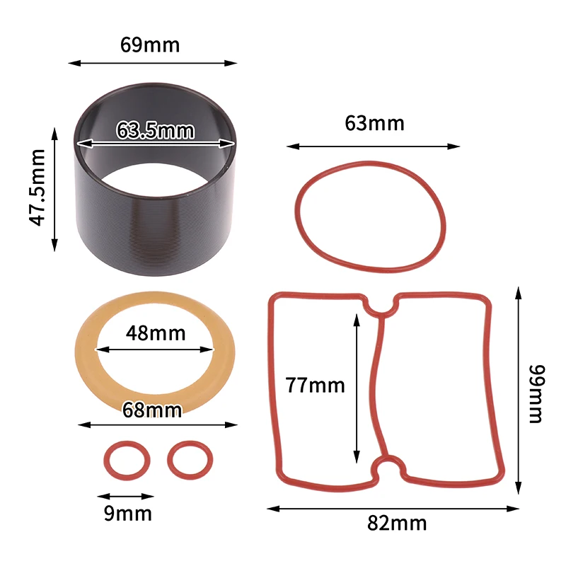 무소음 에어 550W 1100W 1세트 진공 펌프 오일프리 컴프레서 실린더 슬리브 피스톤 링 키트 8,000원