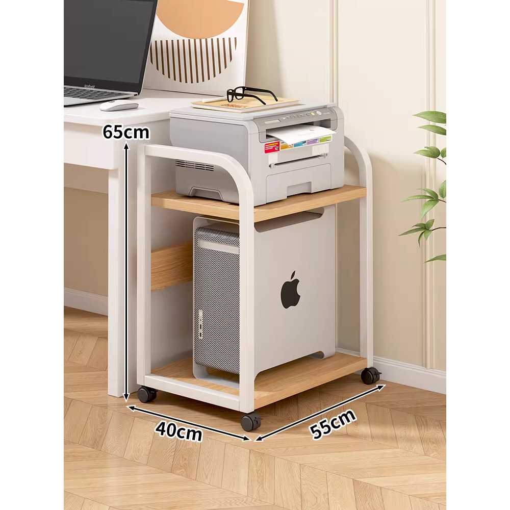 컴퓨터 본체 2단선반 복합기 프린터기 다이 받침대 수납장 데스크탑 흰색 사무실 정리 50,900원