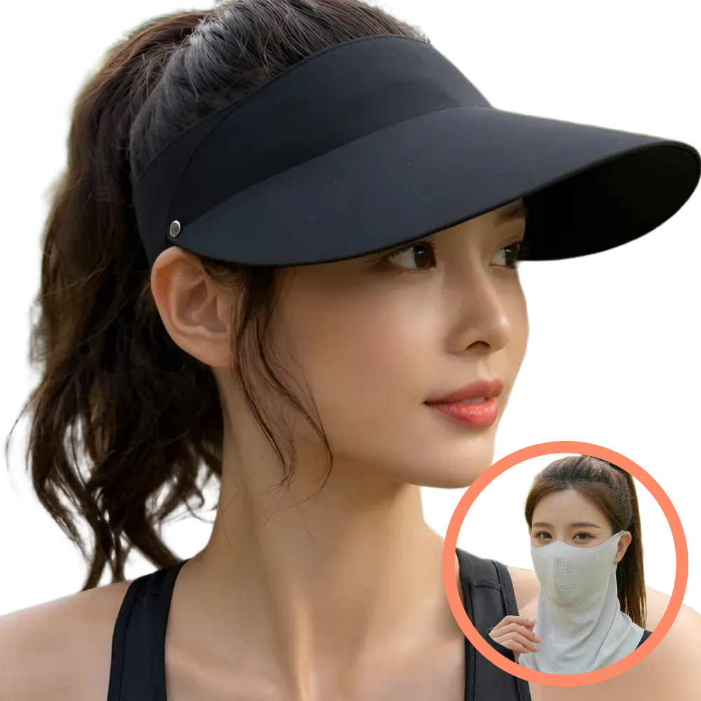 비쥬마켓 썬캡 자외선차단 여성 썬캡 마스크 세트 UV차단 얼굴가리개 모자 11,700원