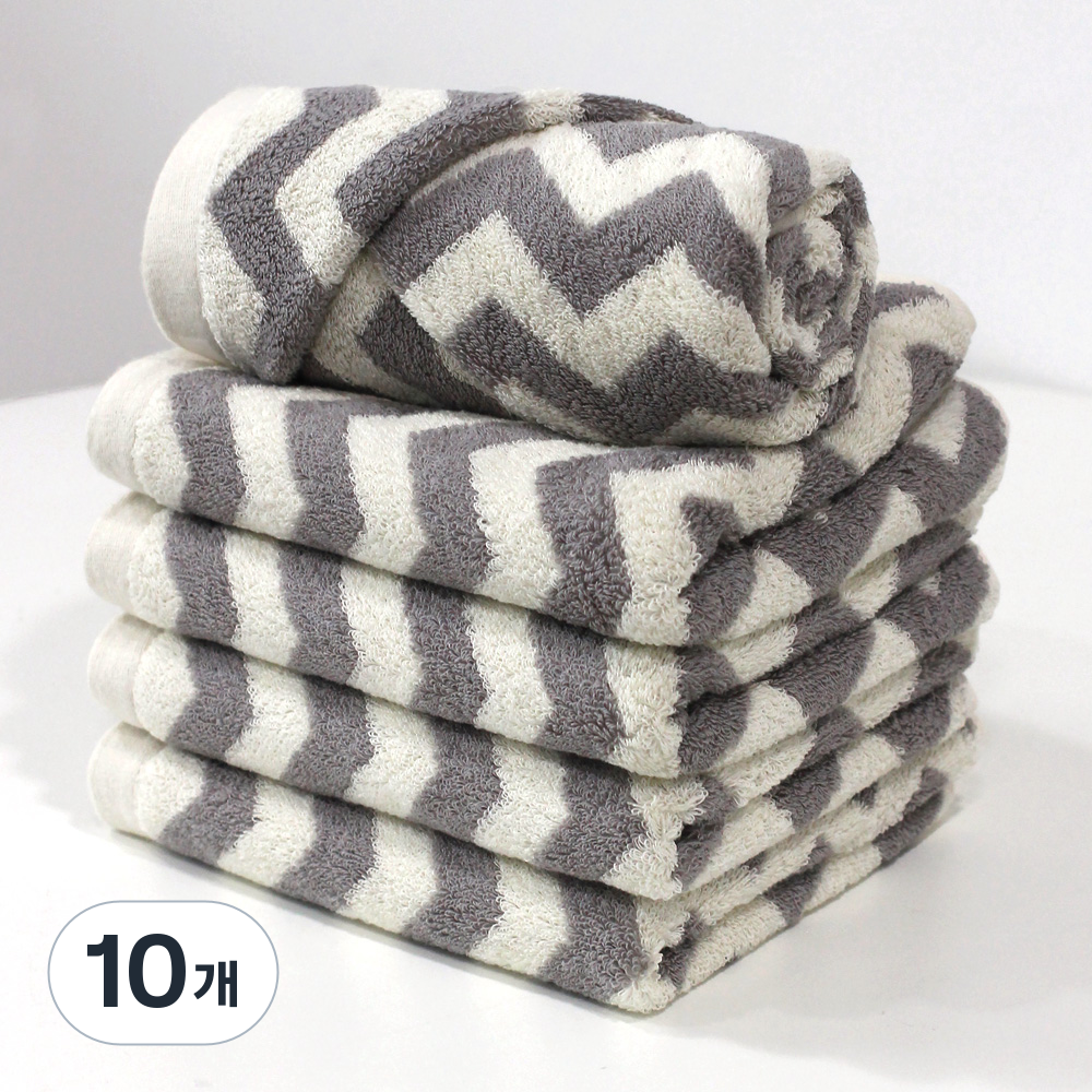 소프트터치 선염 지그재그 타월 180g 40수 코마사 43,800원