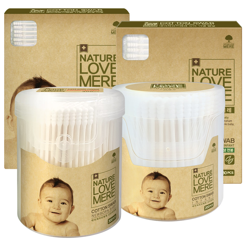 네이쳐러브메레 신생아 면봉 300p + 유아 면봉 200p + 신생아 위생 면봉 80p + 유아 위생 면봉 80p 14,400원