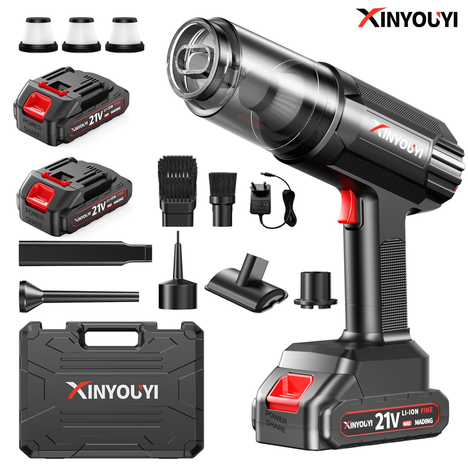 Xinyouyi 2세대 무선 미니 청소기 에어건 진공 핸드청소기 소형 저렴한 원룸 머리카락 핸디, 현재가 89,000원