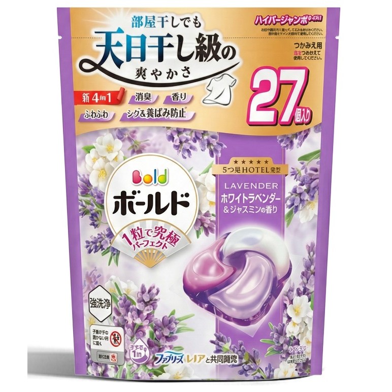 P&G 일본 다우니 보르도 캡슐세제 겔볼 섬유유연제+세제 4 in 1 라벤더 & 자스민 향 27볼 18,900원