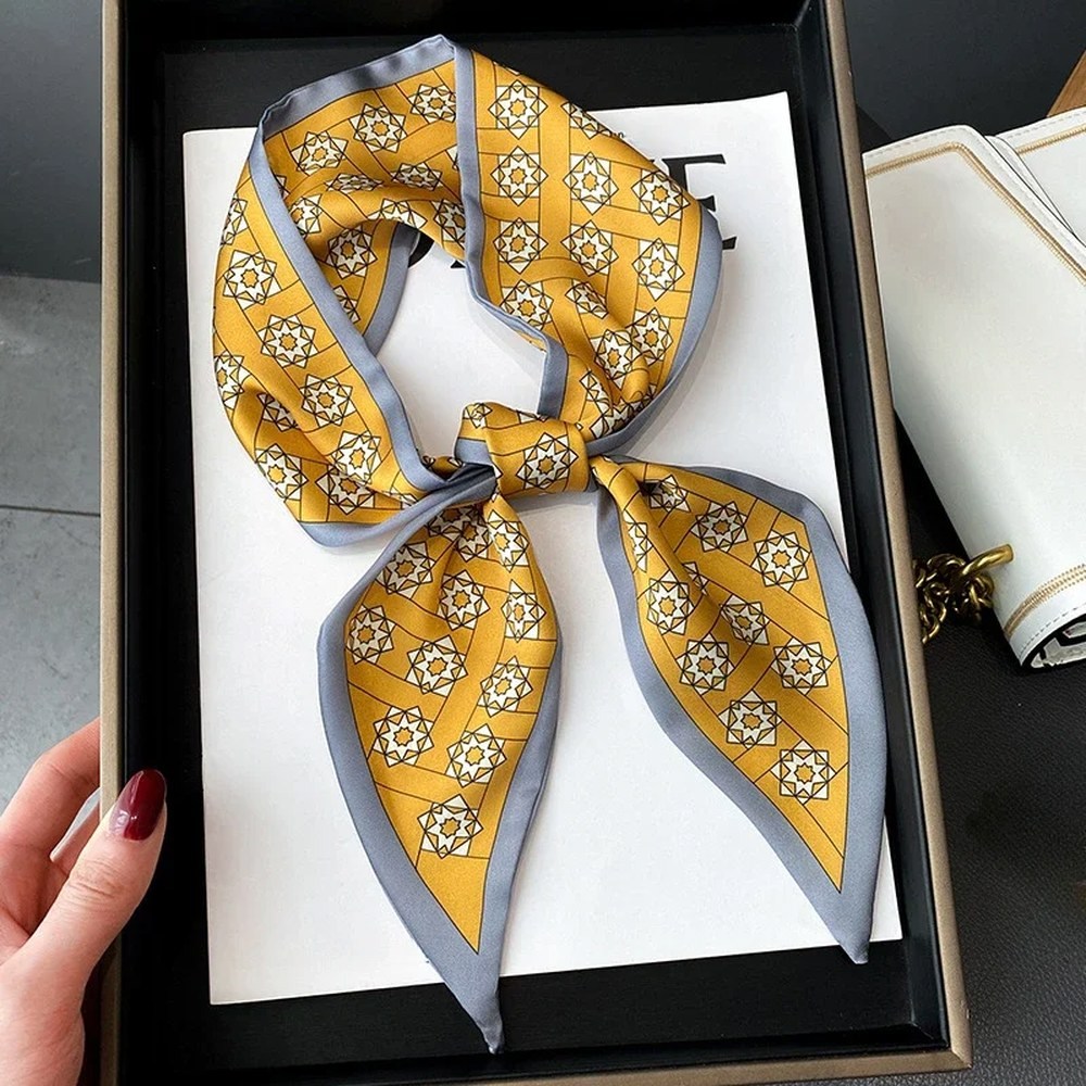 여성스카프 봄 여름 선물용 스카프 추천 패션 인쇄 헤어 리본 여성 넥타이 가방 새틴 실크 스키니 숙녀 꽃 밴드 10,700원