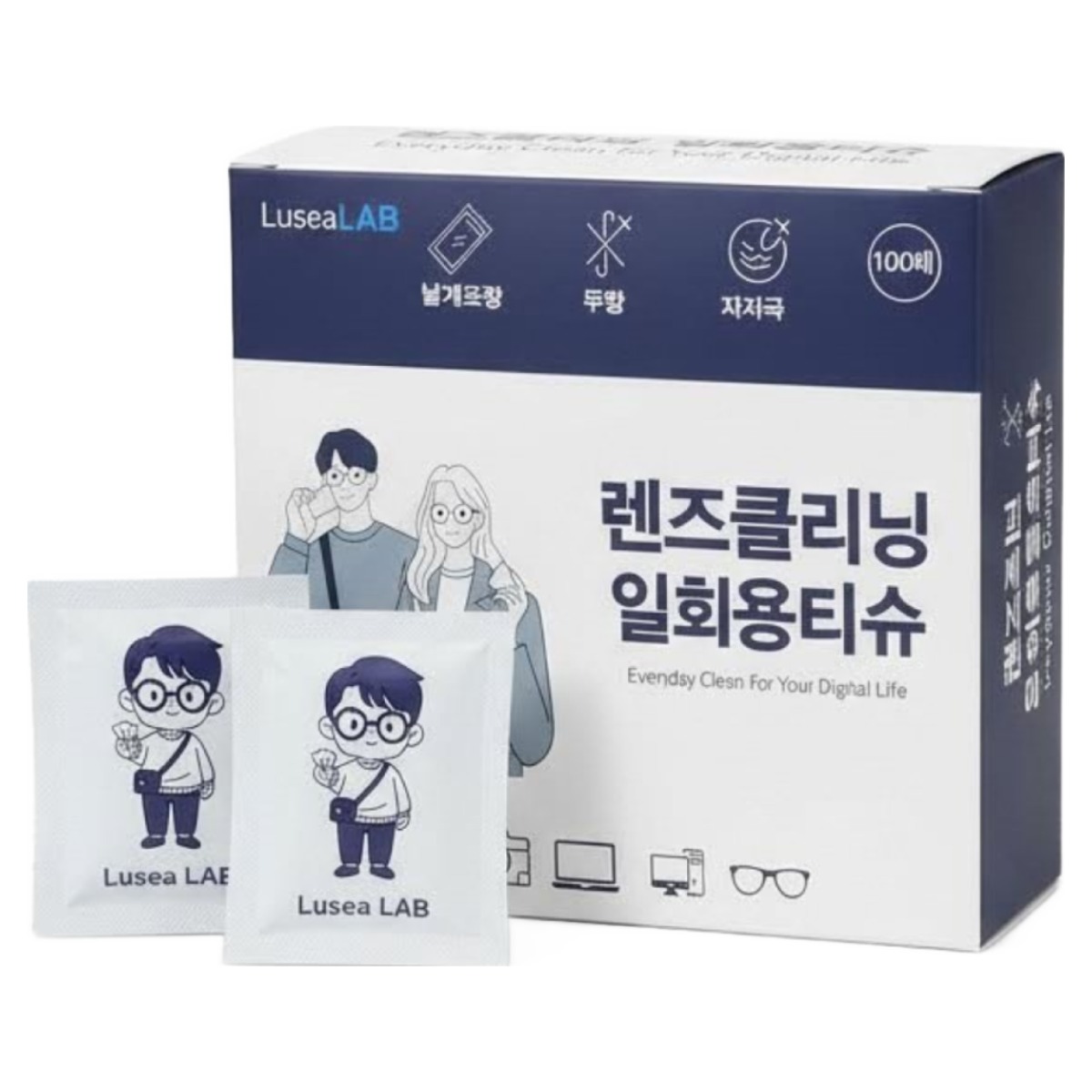루세아랩 일회용 안경닦이 1회용 렌즈 크리너 안경 클리너 6,850원