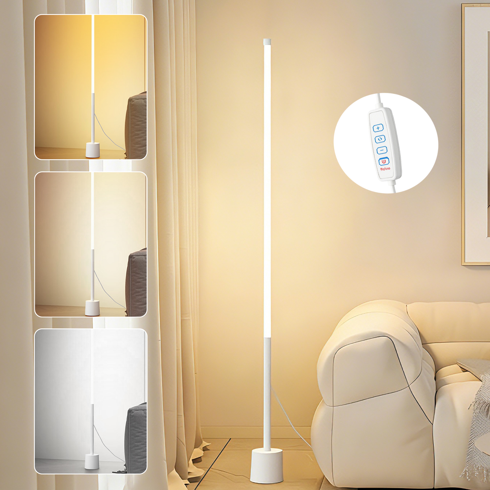 MIVONA LED 장스탠드 슬림 플로어 무드등 3색모드 밝기조절 침실 거실 조명 심플 디자인 19,500원