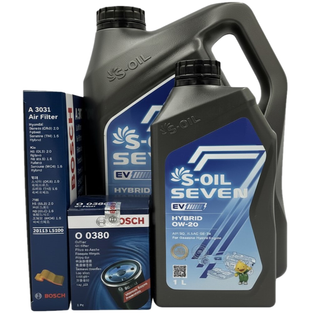 기아 K8 (GL3) 1.6 하이브리드 엔진오일교환세트 (에스오일 EV 5리터 / 보쉬 A 3031 / 보쉬 O 0380) 40,700원