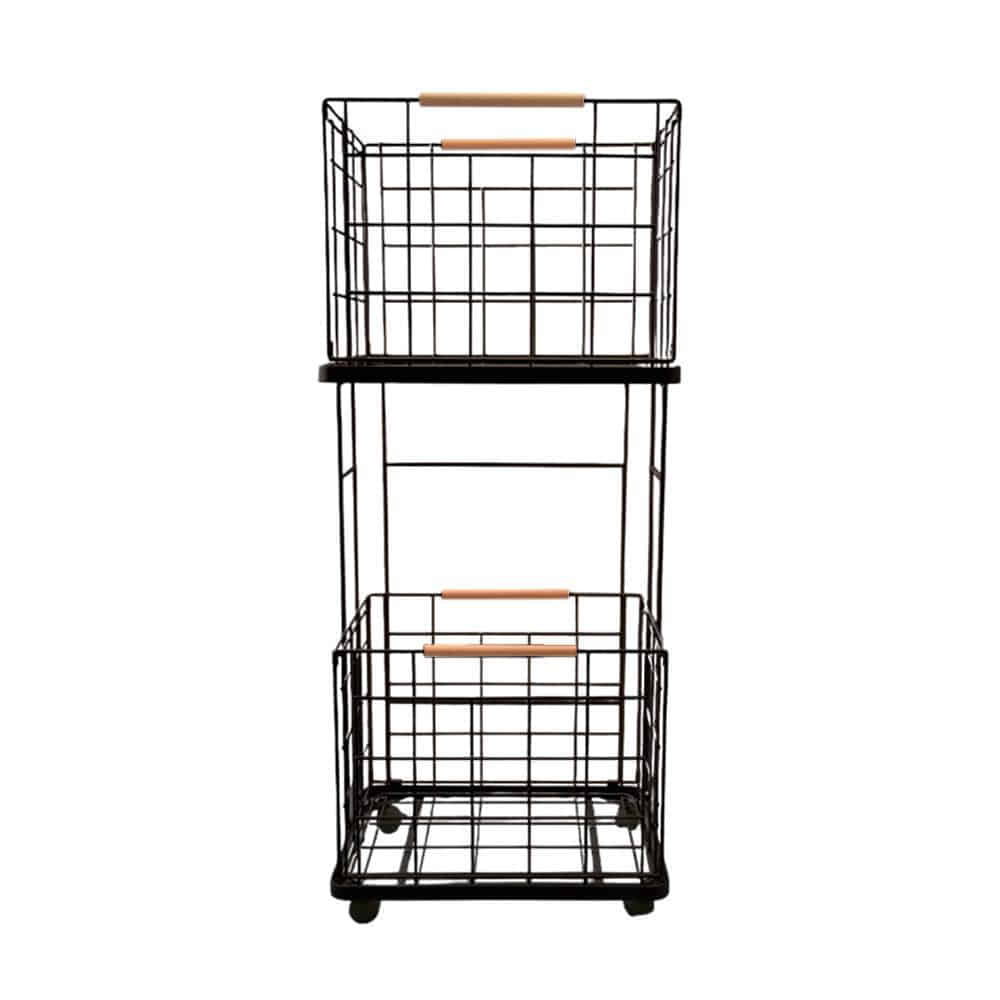 프리미엄 이동식 폴딩 철제 2단 빨래바구니 39,800원