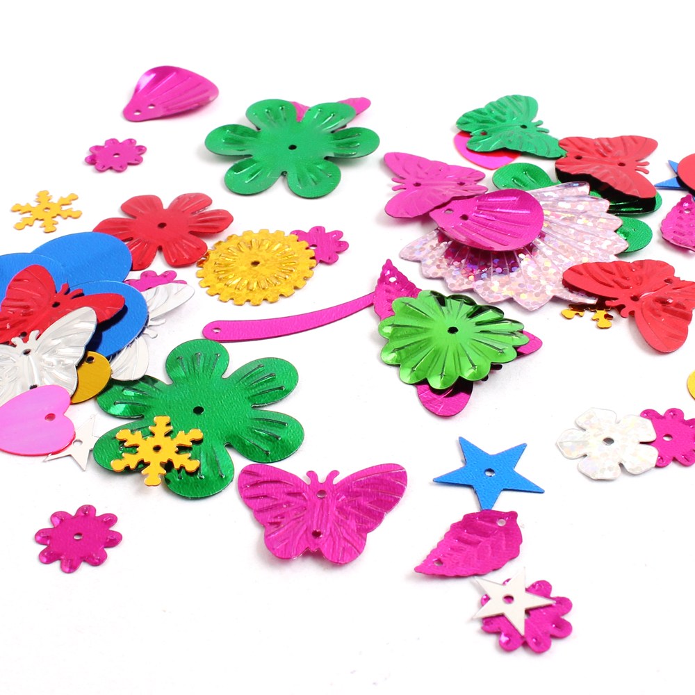 [아이디몬] 스팽글 종합 스팡클 반짝이 장식, 1세트, 혼합(중포장) 1,250원