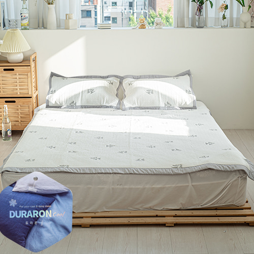 로또한일 시원한 여름용 듀라론 침대 냉감패드 퀸사이즈 쿨커버 국내생산, 화이트, 쿨매트 79,000원