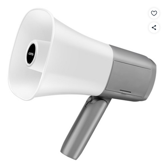 컴스 접이식 무선 확성기 녹음 스피커 기능 USB 핸디 메가폰 15W 48,000원