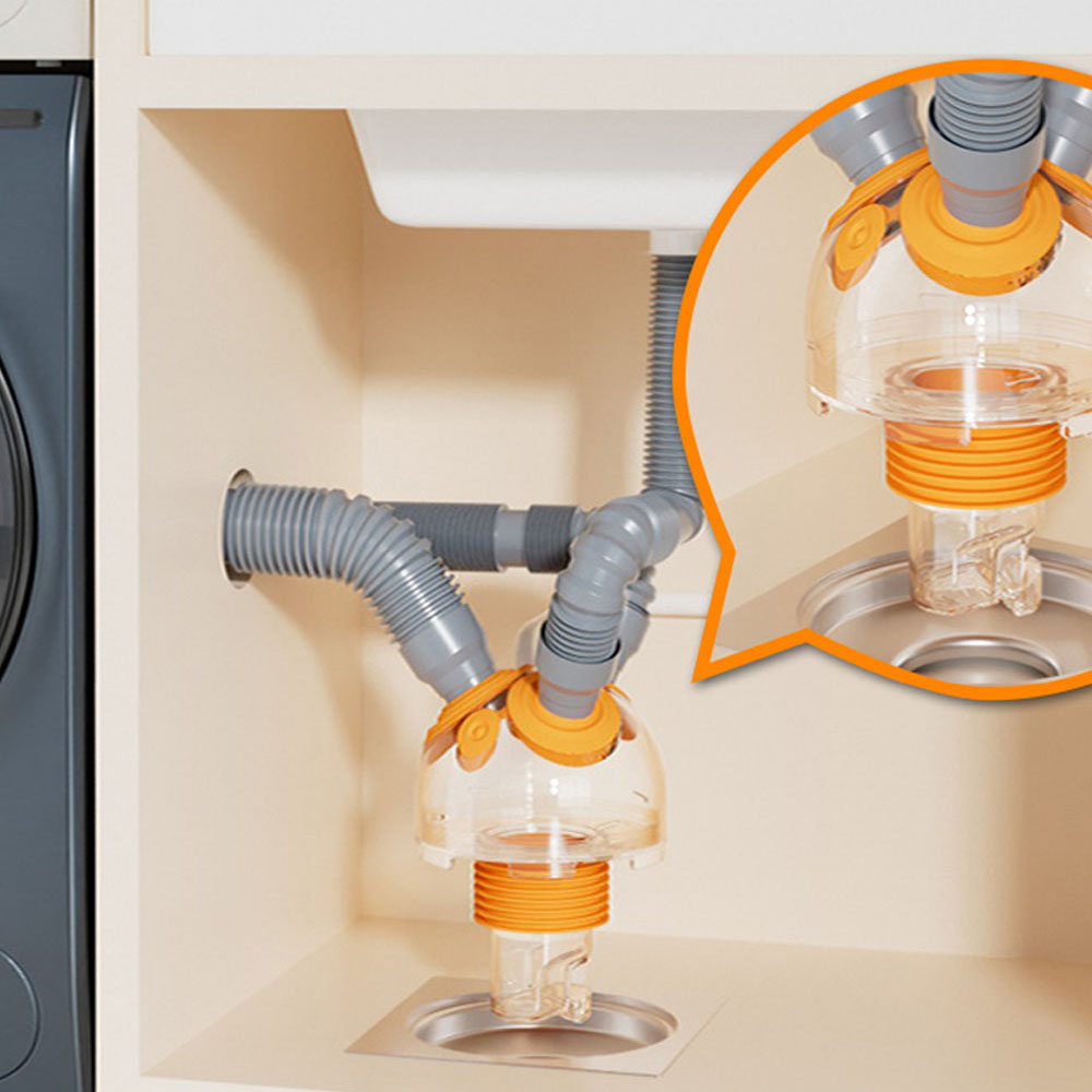 미즈코스 싱크대 6구 배수구 멀티 트랩 주방 다중호스 역류방지 냄새 차단 16,500원