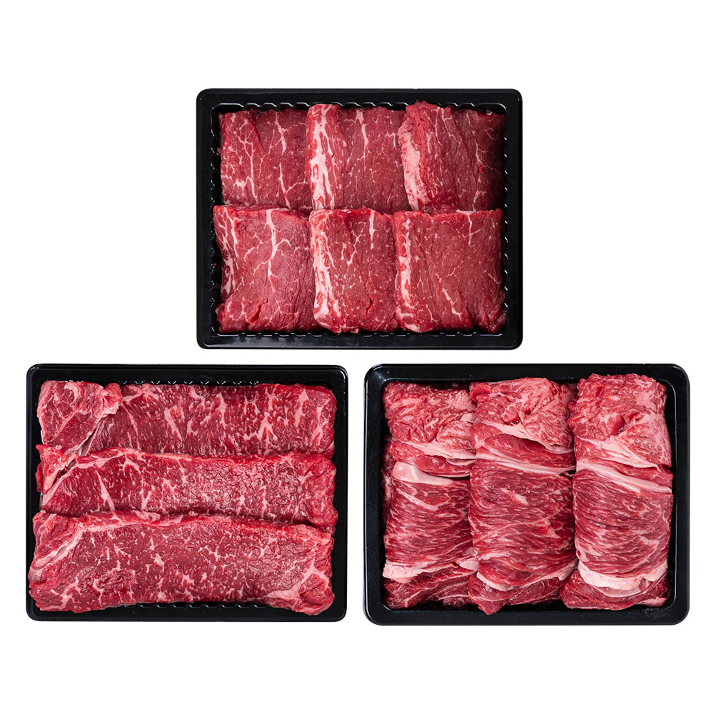 더무(THE MOO) 국내산 ++1등급 한우 선물 세트 - 등심,안심,채끝 (합계 600g) NO.10 107,000원