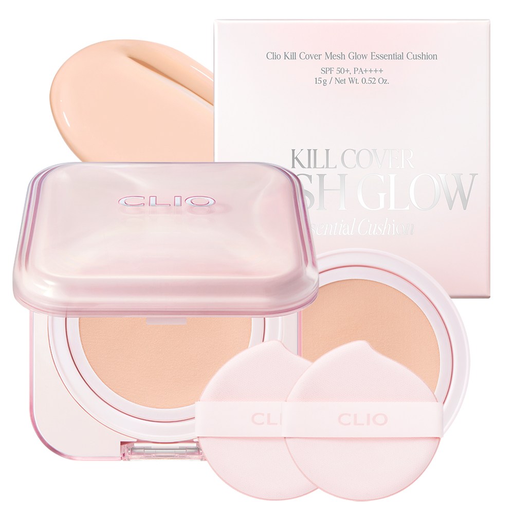 [한정기획] 클리오 킬커버 메쉬 글로우 에센셜 쿠션 기획세트 [본품+리필]+퍼프 2매, 21C 란제리, 1개 23,900원