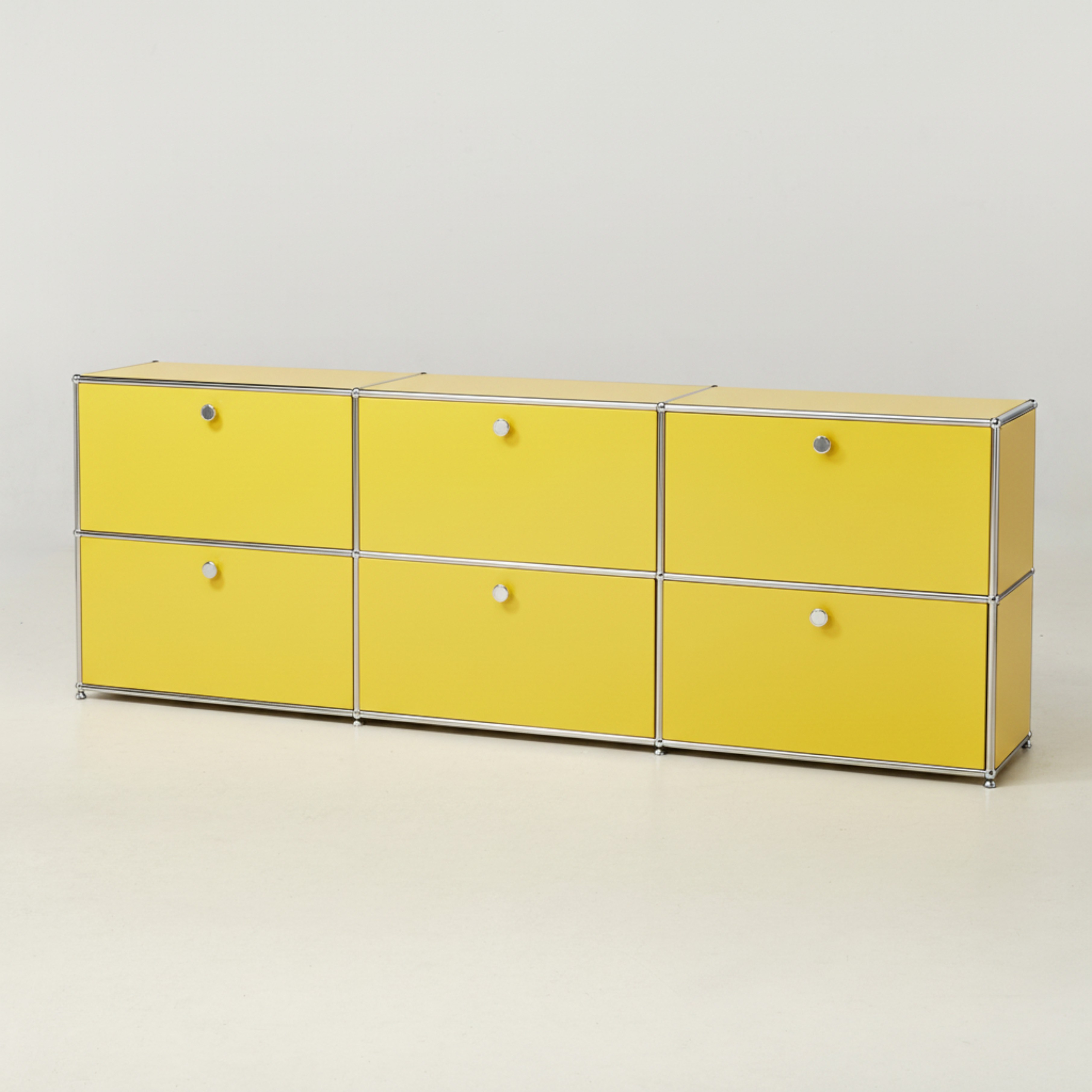 미드퍼 베이직 트리플2단 철제 미드센츄리 모듈 수납장 2250x400x790, 2단, 옐로우, 옐로우 1,090,000원