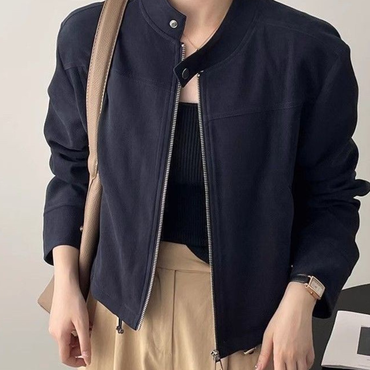 여성용 빈티지 숏 자켓 빅사이즈 캐주얼 크롭 항공점퍼 자켓 36,800원