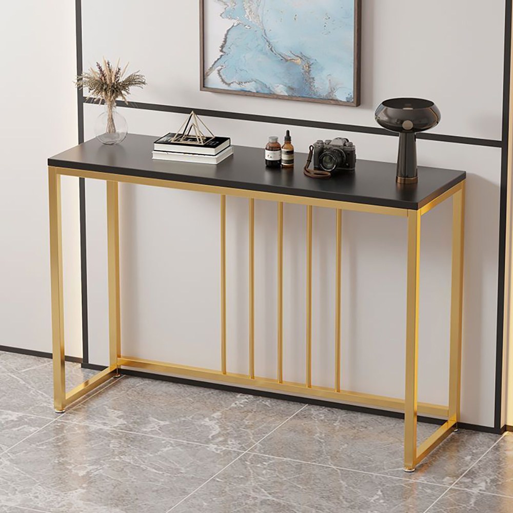 거실 복도 슬림한 좁고 긴 콘솔 테이블 장식장 현관콘솔, 블랙+골드100*30*80(cm) 164,000원
