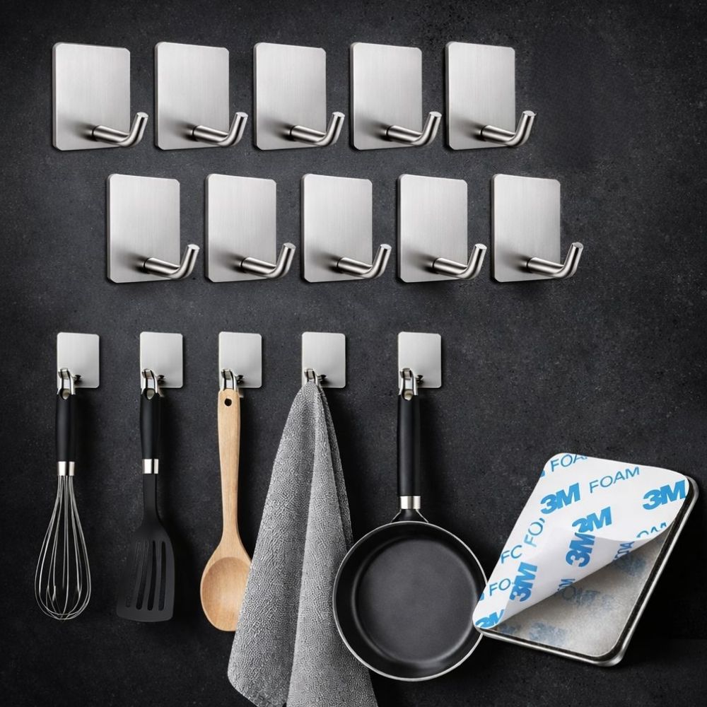 리슨플러스 접착식 스테인리스 매직후크, 10개, 실버 6,790원