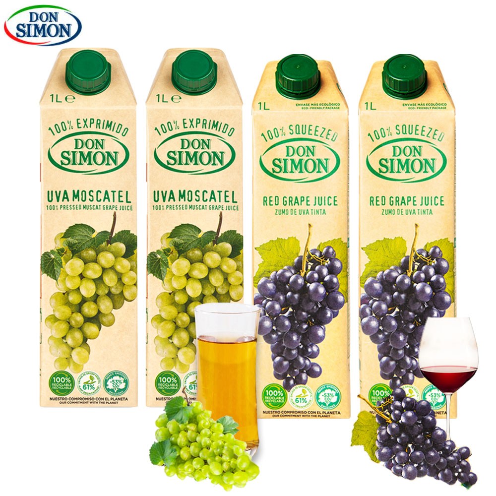 예이니식품 돈시몬 착즙주스 백포도1L 2개+적포도1L 2개 (총4개) 음료수생과일어린이 20,980원